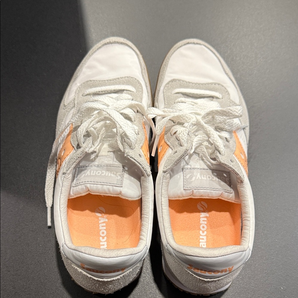 Saucony White and Orange Women's Sneakers